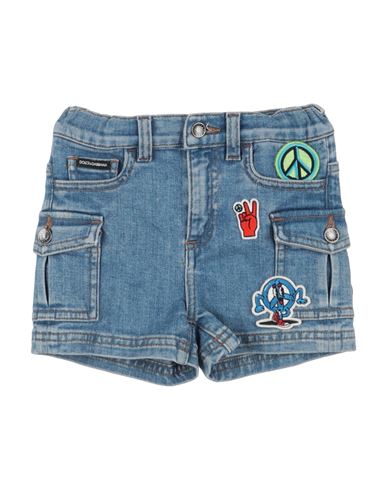 Dolce & Gabbana Newborn Boy Jeans Blue Size 3 Cotton, Elastomultiester, Elastane, Viscose, Polyamide In Blue