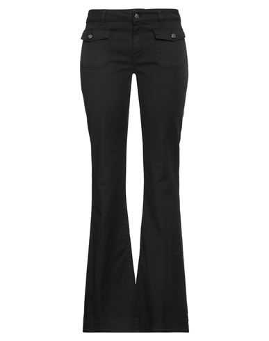 Re-hash Re_hash Woman Pants Black Size 28 Cotton, Elastane In Black