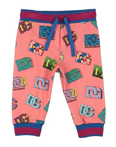 Dolce & Gabbana Newborn Girl Pants Salmon Pink Size 3 Cotton, Elastane In Pink