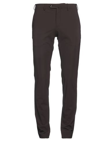 Pt Torino Man Pants Chocolate Brown Size 38 Polyamide, Elastane