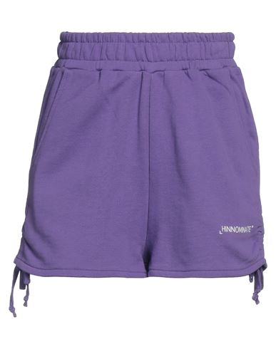 Hinnominate Woman Shorts & Bermuda Shorts Purple Size L Cotton