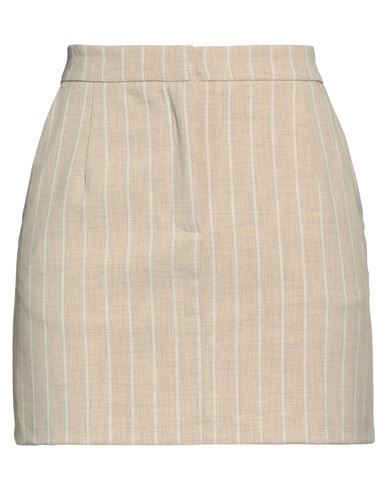 Vicolo Woman Mini Skirt Beige Size M Polyester, Viscose, Elastane