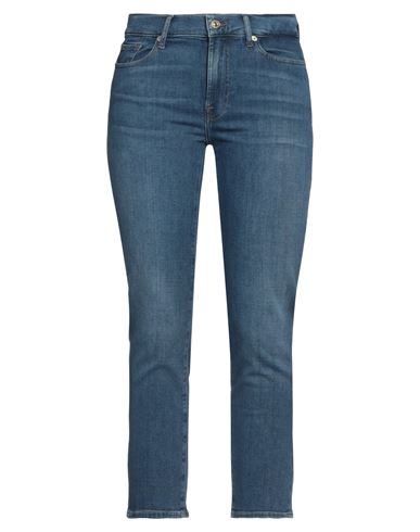 Shop 7 For All Mankind Woman Jeans Blue Size 29 Cotton, Elastomultiester, Elastane