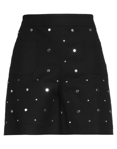 Shop Boutique Moschino Woman Shorts & Bermuda Shorts Black Size 6 Cotton, Elastane