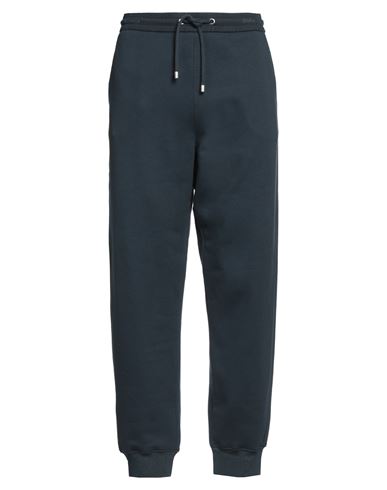 Giorgio Armani Man Pants Navy Size 44 Cotton, Cashmere, Synthetic Fibers In Navy Blue