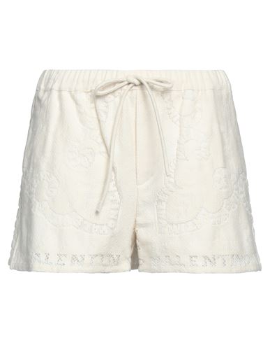 Valentino Garavani Woman Shorts & Bermuda Shorts Ivory Size 6 Cotton, Polyamide In Neutral