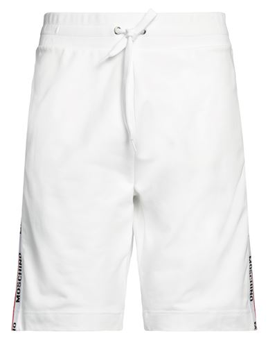 Moschino Man Shorts & Bermuda Shorts White Size Xl Cotton, Elastane
