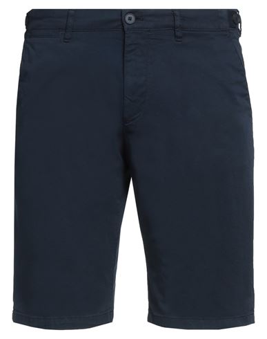 Drykorn Man Shorts & Bermuda Shorts Navy Blue Size 34 Cotton, Elastane