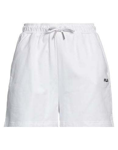Fila Woman Shorts & Bermuda Shorts White Size M Cotton, Elastane