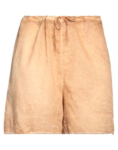 Shop Masnada Woman Shorts & Bermuda Shorts Rust Size 8 Cotton In Red