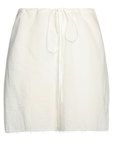 Masnada Woman Shorts & Bermuda Shorts White Size 4 Cotton