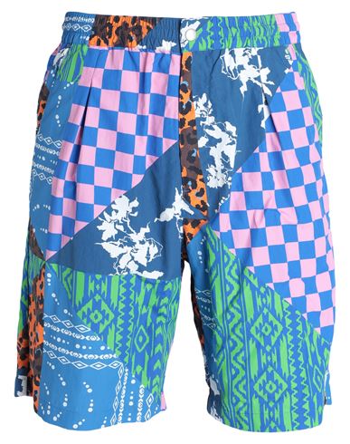 Marcelo Burlon County Of Milan Marcelo Burlon Man Shorts & Bermuda Shorts Slate Blue Size L Polyamide