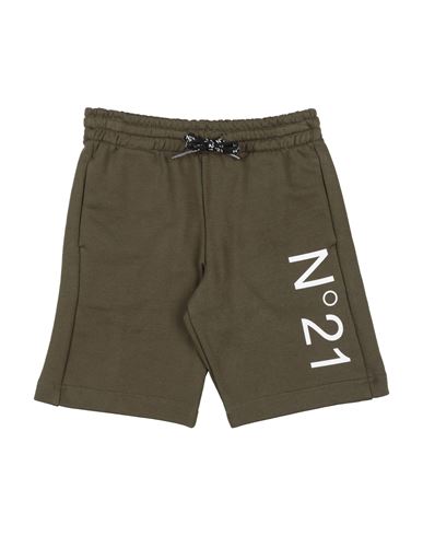 N°21 Toddler Boy Shorts & Bermuda Shorts Military Green Size 6 Cotton In Green