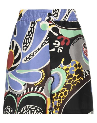 Moschino Woman Shorts & Bermuda Shorts Blue Size 16 Silk