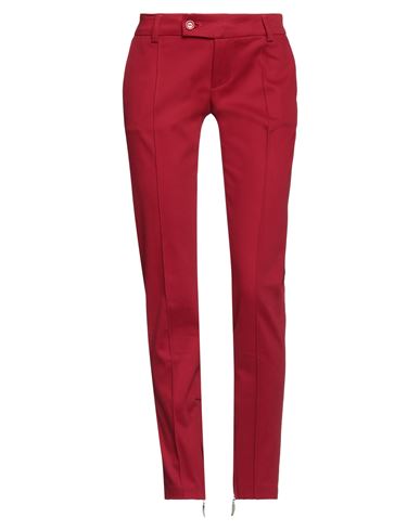 Shop Dondup Woman Pants Brick Red Size 4 Cotton, Elastane