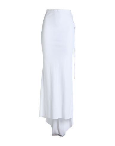 Shop Ann Demeulemeester Woman Maxi Skirt White Size Xs Cotton