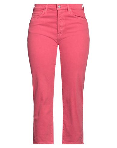Shop Mother Woman Jeans Fuchsia Size 27 Cotton, Elastane In Pink