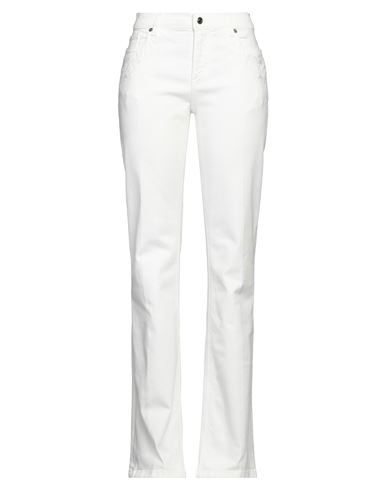 Etro Woman Jeans White Size 26 Cotton, Elastane