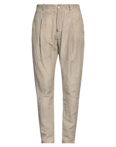 Masnada Man Pants Khaki Size 38 Cotton, Linen, Polyamide In Beige