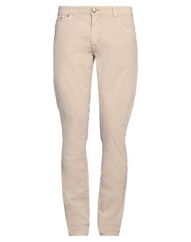 Shop Jacob Cohёn Man Pants Beige Size 34 Cotton, Elastane