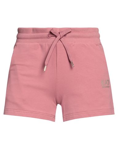 Ea7 Woman Shorts & Bermuda Shorts Pastel Pink Size Xs Cotton, Elastane