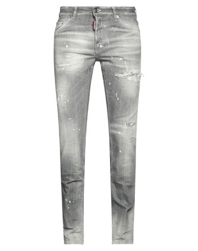 Dsquared2 Man Jeans Grey Size 40 Cotton, Elastane