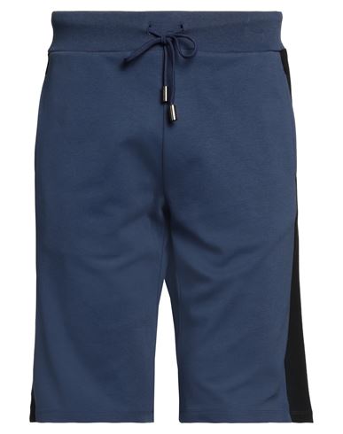 Cavalli Class Man Shorts & Bermuda Shorts Slate Blue Size Xxl Cotton, Polyester