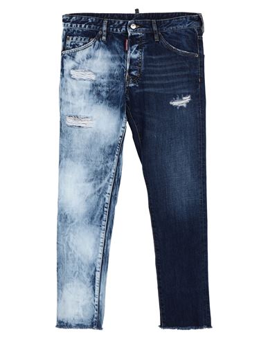 Dsquared2 Man Jeans Blue Size 40 Cotton, Calfskin