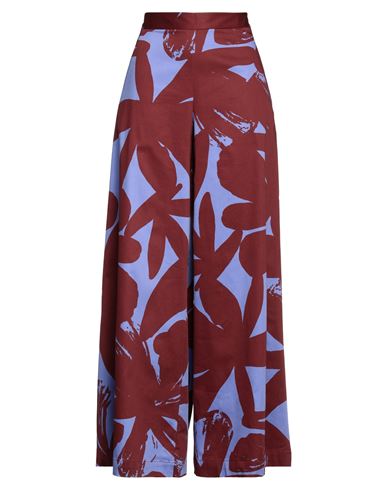 LIVIANA CONTI LIVIANA CONTI WOMAN PANTS BRICK SIZE 6 COTTON, ELASTANE