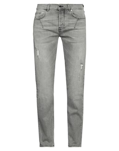 Les Hommes Man Jeans Grey Size 34 Cotton, Elastane