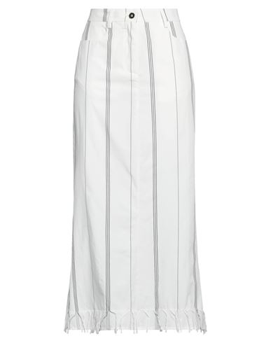 Masnada Woman Midi Skirt White Size 8 Cotton