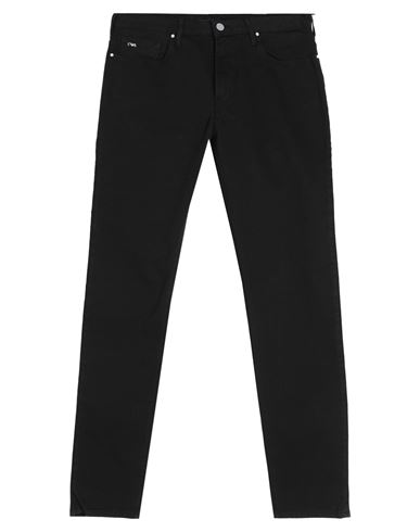 Emporio Armani Man Pants Black Size 31 Cotton, Elastane In Black