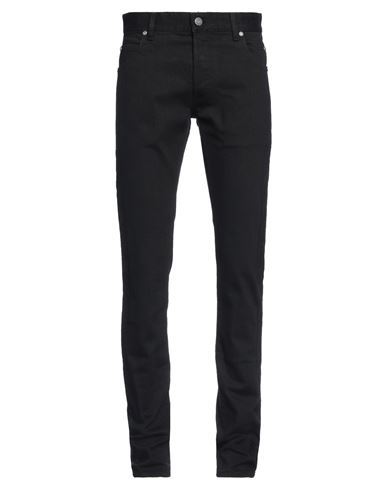Balmain Man Jeans Black Size 29 Cotton, Polyurethane
