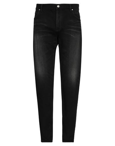 Balmain Man Jeans Black Size 31 Cotton, Polyurethane
