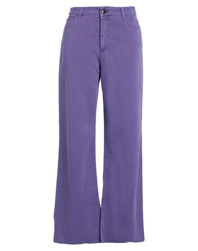 Shop Jijil Woman Jeans Purple Size 30 Cotton, Elastane