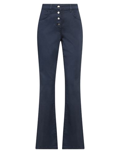 Shop Liu •jo Woman Pants Navy Blue Size Xs Cotton, Elastane