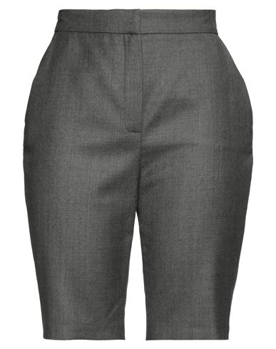 Balmain Woman Shorts & Bermuda Shorts Grey Size 8 Virgin Wool