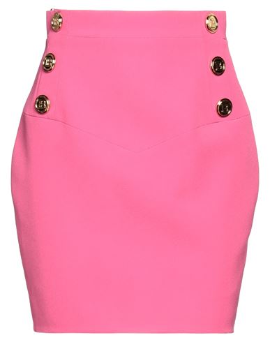 Balmain Woman Mini Skirt Fuchsia Size 8 Viscose In Pink