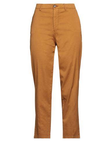 Berwich Woman Pants Brown Size 8 Cotton, Silk, Elastane