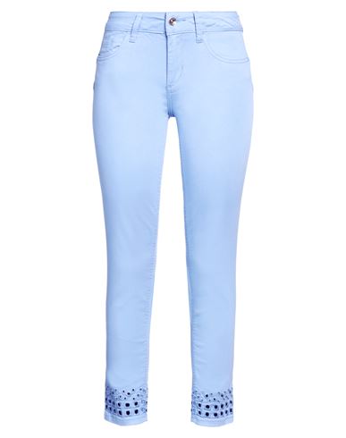 Liu •jo Woman Jeans Sky Blue Size 27w-28l Cotton, Elastane In Blue
