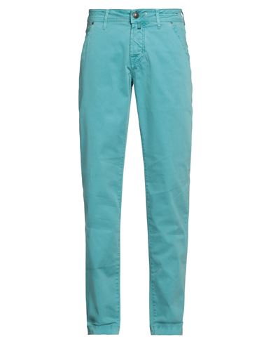 Jacob Cohёn Man Pants Turquoise Size 35 Cotton, Elastane In Blue