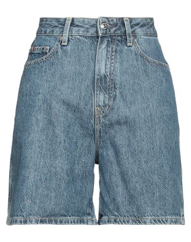 Tommy Hilfiger Woman Denim Shorts Blue Size 26 Lyocell, Cotton, Hemp