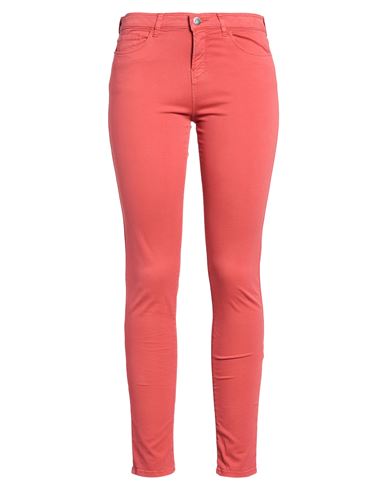 Emporio Armani Woman Pants Rust Size 32 Cotton, Viscose, Elastane In Red