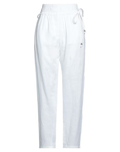 Emporio Armani Woman Pants White Size 4 Linen