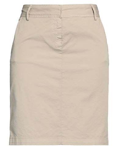 Aspesi Woman Mini Skirt Beige Size 8 Cotton, Elastane