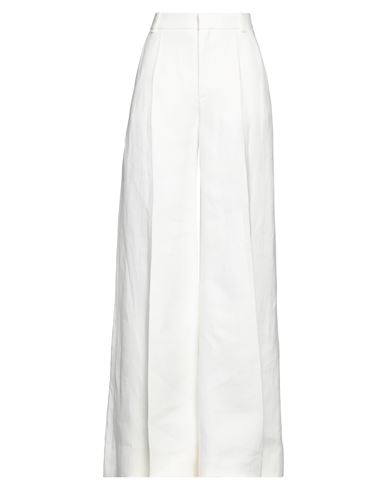 Shop Chloé Woman Pants White Size 4 Linen, Cotton