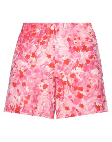 Shop Laura Urbinati Woman Shorts & Bermuda Shorts Magenta Size 8 Cotton, Silk