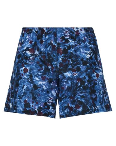 Shop Laura Urbinati Woman Shorts & Bermuda Shorts Blue Size 4 Cotton, Silk