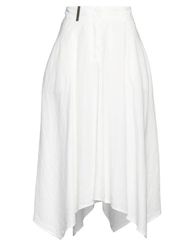 Shop Peserico Woman Midi Skirt White Size 6 Linen