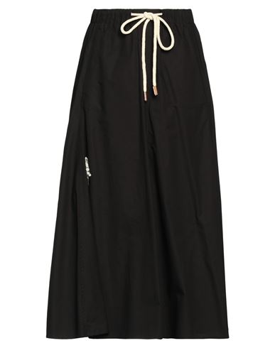 Alysi Woman Midi Skirt Black Size 6 Cotton